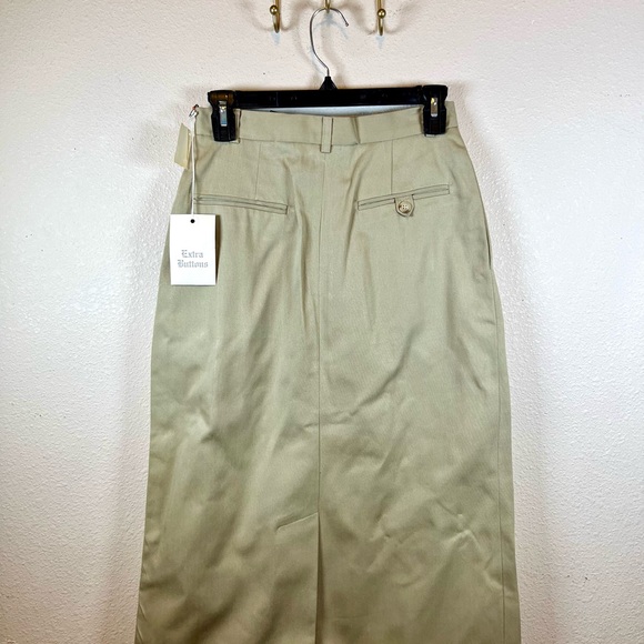 Ralph Lauren Ran Chino Vintage Preppy Midi Skirt with. Pleats. Size 6 - Picture 4 of 6